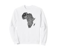 Africa Continente Dna Impronta Digitale African Black Pride Felpa