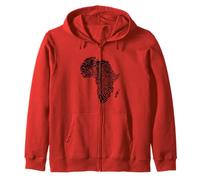 Africa Continente Dna Impronta Digitale African Black Pride Felpa con Cappuccio