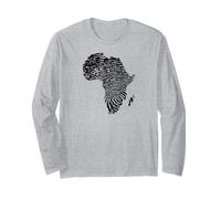 Africa Continente Dna Impronta Digitale African Black Pride Maglia a Manica