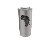 AFRICA Continente DNA Impronta digitale African Black Pride Meme Bicchiere termico in acciaio inox doppia parete