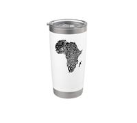 AFRICA Continente DNA Impronta digitale African Black Pride Meme Bicchiere termico in acciaio inox doppia parete