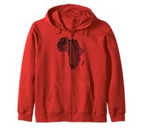 Africa Continente Dna Impronta Digitale African Black Pride Meme Felpa con Cappuccio
