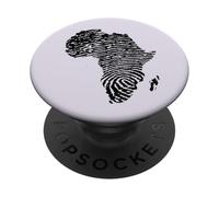 AFRICA Continente DNA Impronta digitale African Black Pride PopSockets PopGrip Adesivo
