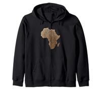 Africa Continente Impronte Digitali Identità Patrimonio Orgoglio A Felpa con Cappuccio