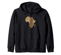 Africa Continente Impronte Digitali Identità Patrimonio Orgoglio A Felpa con Cappuccio