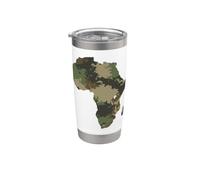 Africa, continente, mappa, camo, modello, africano, difesa, safari Bicchiere termico in acciaio inox doppia parete