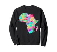 Africa Continente Mappa T-Shirt i confini i Nomi dei Paesi Felpa