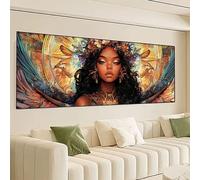 Africa Diamond Painting Kit Completo, Donna Diamond Painting Grande 60x30cm, Fai da Te 5D Crystal Art Ricamo a Punto Croce Art Kit, DIY Quadri Pittura Diamante Mosaico Decorazione Domestica 0R-86