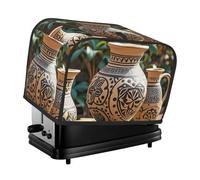 Africa Etnico Ceramica 2 Fette di Tostapane Coperture Trapuntato Pane Maker Copertura Piccolo Elettrodomestico Con Maniglia Per Casa Tavolo Cucina Decor