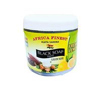 Africa Finest Pasta naturale di sapone nero (limone fresco) (esfoliare e idratare la pelle) 450g