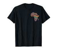 Africa Flag Pocket Kente Cloth Black African American Gift Maglietta