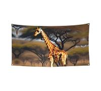 Africa Giraffa Maestosa Stampa Albero Interno Esterno Festivo Festivo Banner Celebrazioni Halloween Evento Sfondo Decor
