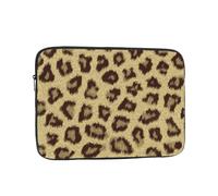 Africa Giraffe Majestic Albero Stampato Laptop Sleeve per Uomini Donne Antiurto Laptop Bag per Viaggi Ufficio Scuola, Stampa leopardata gialla., 17 inch