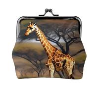 Africa Giraffe Majestic Tree Print Vintage Leather Change Purse Elegante piccolo portamonete per le donne portamonete Portafoglio Mini