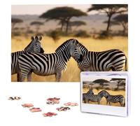 Africa Grassland Zebra Jigsaw Puzzle 1000 pezzi in legno puzzle personalizzato immagine puzzle puzzle personalizzato per matrimonio adulto