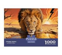 Africa Leone Jigsaw Puzzle Impossibili 1000 Pezzi Decorazione Per La Casa. Rilassamento E Intelligence Per Adulti E Bambini Da 12 Anni 70x50cm/1000pcs