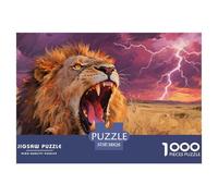 Africa Leone Puzzle Impossible 1000Pcs Decorazione Per La Casa. Giochi Rilassamento E Intelligence Per Adulti E Ragazzi Da 14 Anni 38x26cm/1000pcs