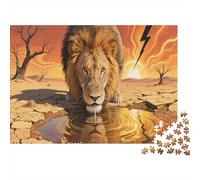 Africa Lion Puzzle 1000 Pezzi Puzzle Per Adulti E Ragazzi Overlord Scrutiny Puzzle Difficile Sfida Puzzle Per Gioco Familiare Decorazione Della Famiglia 1000pcs (75x50cm)