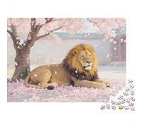 Africa Lion Puzzle 1000 Pezzi, Tecnica Di Rilassamento, Arredamento Per La Casa, Opera D'Arte Completa 1000pcs (75x50cm)