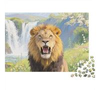 Africa Lion Puzzle 1000 Pezzi, Tecnica Di Rilassamento, Arredamento Per La Casa, Opera D'Arte Completa 1000pcs (75x50cm)