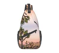Africa Tree Lavanda su borsa a tracolla in legno Borsa a tracolla sul petto da uomo, leggera, per escursioni e viaggi
