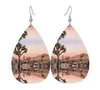 Africa Tree - Orecchini da donna in pelle, adatti per l'uso quotidiano, feste e appuntamenti