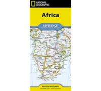 Africa With Flags and Facts Map: folded with flags and facts