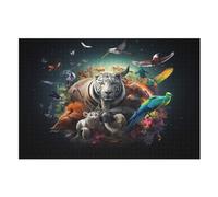 African Animals Puzzle Games for Adults E Bambini - for Creativity And Mindfulness - Challenging Jigsaw Puzzles 1000 Pezzi for Family (75×50cm)