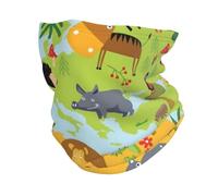 African Animals Sciarpa al Collo Antivento Sciarpa A Mezza Faccia Multiuso Cerchietto per Capelli per Bambini Campeggio Yoga 30X26Cm