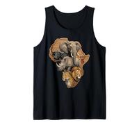 African Big 5 Safari, Elefante, Leone, Rinoceronte, Leopardo Canotta