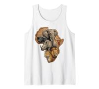 African Big 5 Safari, Elefante, Leone, Rinoceronte, Leopardo Canotta