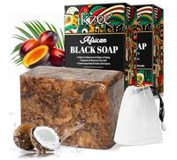 African Black Soap, Sapone Nero Africano Organico 200g, Sapone Africano Contro Acne E Macchie Scure, Sapone Nero Crudo Per Tutti I Tipi Di Pelle - Viso, Corvo, Capelli