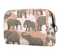 African Bush Elephant Trousse per cosmetici, da donna, per articoli da toeletta da viaggio, grande, pratica borsa organizer con cerniera, Multi, 18.5x7.5x13cm/7.3x3x5.1in, Beauty case