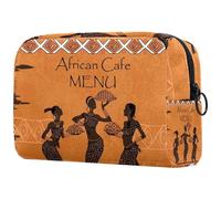 African Cofe - Trousse per cosmetici, da donna, per articoli da toeletta da viaggio, grande, pratica borsa organizer con cerniera, Multi, 18.5x7.5x13cm/7.3x3x5.1in, Beauty case