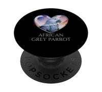 African Grey Parrot Ansia Comfort Bird PopSockets PopGrip Adesivo