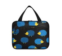African Hedgehog Blu Ray Nero Hanging Borse da Viaggio per le Donne con Gancio Designer Custodia espandibile per articoli da toeletta Cruise Travel Cruises bolso de Mano para Hombre, Riccio africano