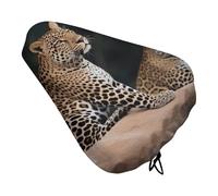 African Leopard on Rock - Coprisedile per bicicletta, imbottito, extra largo, per donne e uomini, comodo, impermeabile, con coulisse, adatto per strada, montagna, esercizio, sp