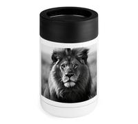 African Lion Bianco e Nero Can Cooler 340,2 g Isolato In Acciaio Inox Cooler Può Coprire In Acciaio Inox Bere Holder Regali per Uomini Donne Compleanno Natale