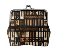 African Mud Cloth Stampa Tribale Squisito Bacio Blocco Portafoglio Compatto Versatile Donne Portamonete Piccolo Sacchetto Con Cerniera