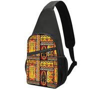 African Pot Historic Elements Crossbody Zaino Borsa a tracolla Leggero One Strap Sling Bag Viaggio Escursionismo Daypack