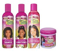 African Pride Dream Kids Olive Miracle - Set districante composto da 4 pezzi, shampoo districante da 355 ml, balsamo districante da 355 ml, olio idratante da 236 ml, balsamo senza risciacquo da 425 g