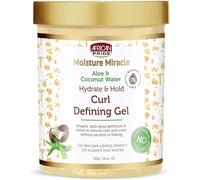 African Pride Moisture Miracle Hydrate & Hold Curl Defining Gel per capelli ricci controlla l'effetto crespo idrata definisce bobine e ricci senza fiocchi 510 g