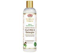 African Pride Moisture Miracle Hydrate & Renew - Latte districante per capelli e riccioli naturali, idrata e controlla l'effetto crespo, 340 g