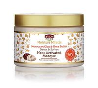African Pride Moisture Miracle, Maschera per capelli purificante e idratante, attivata a caldo, 340 g