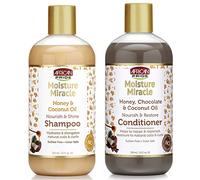 African Pride Moisture Miracle Shampoo and Conditioner, Honey, Chocolate & Coconut Oil Set, 12 Oz
