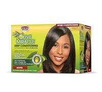 African Pride Olive Miracle Deep Conditioning No-Lye Relaxer - Super Kit