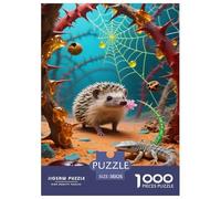 African Pygmy Hedgehog Puzzle Impossible 1000Pcs Decorazione Per La Casa. Rilassamento E Intelligence Per Adulti E Bambini Da 12 Anni 38x26cm/1000pcs