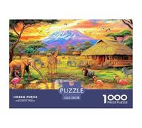 African Safari Scene Non Fading Material Fun Relaxing Activity, Reducing Anxiety And Enjoying Calm Time 52x38cm/1000pcs