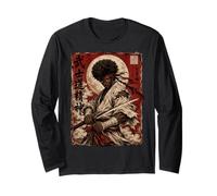 African Samurai Japanese Warrior Anime Katana Ronin Maglia a Manica
