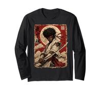 African Samurai Japanese Warrior Anime Katana Ronin Maglia a Manica